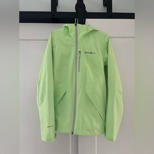 Eddie Bauer Light Green/Neon Shell Ski and Snowboard Jacket NWOT